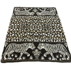 Vintage Vicuna 1950s Tiger Wall Hanging or Accent Rug - Reversible 72” x 87”